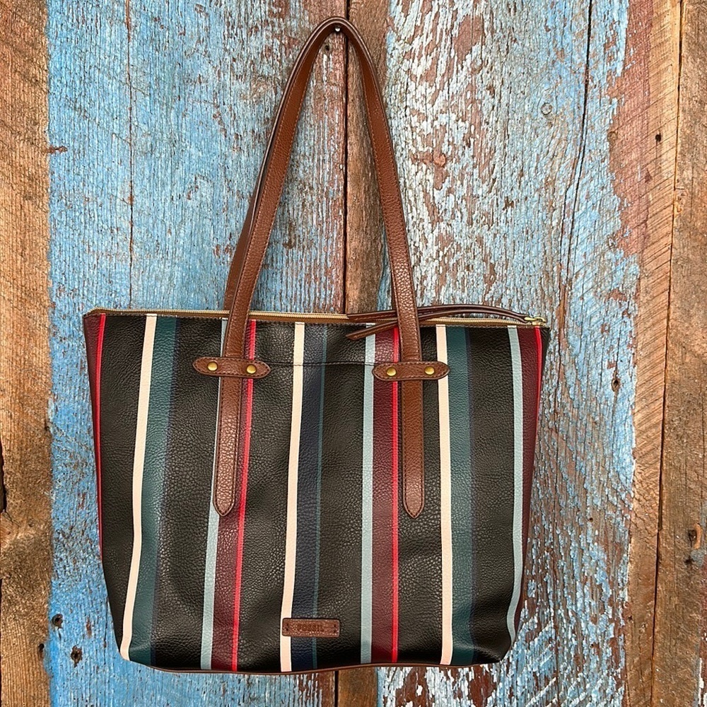 Fossil Felicity Striped Shoulder Bag